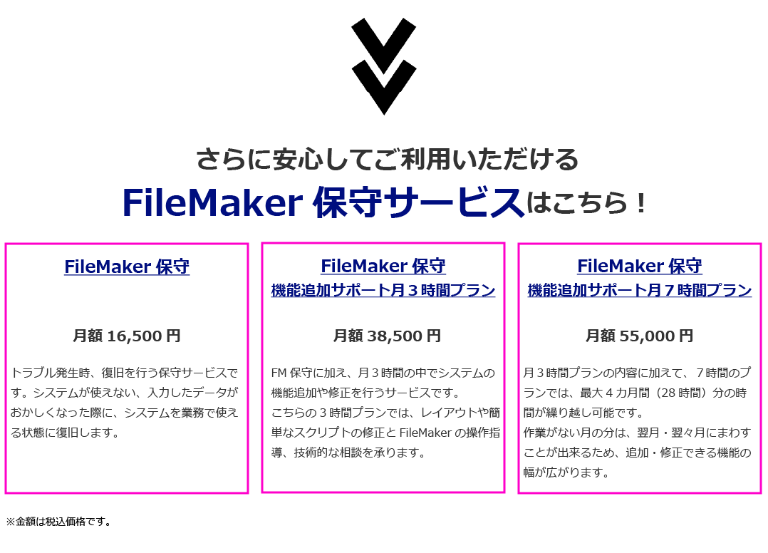 ファイルメーカー保守