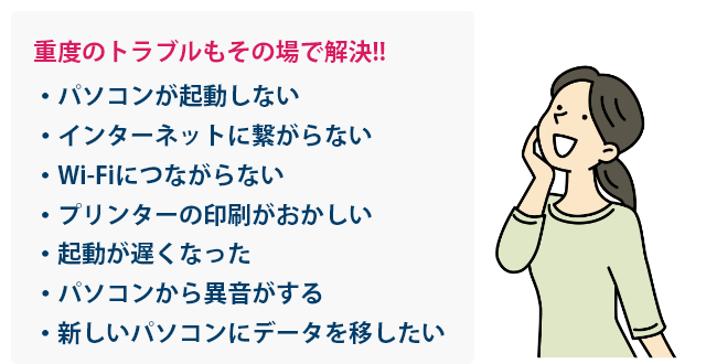 機械的な故障もネットワークトラブルもまとめておまかせ