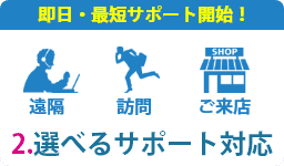 選べるサポート対応