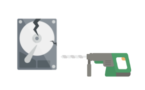 ストレージを物理的に破壊したい