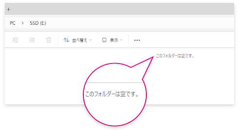 フォーマットして空に見えるSSDも...