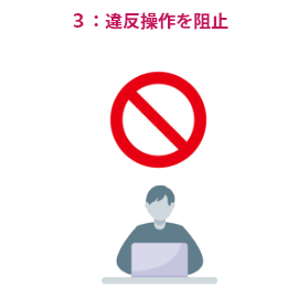 ３：違反操作を阻止