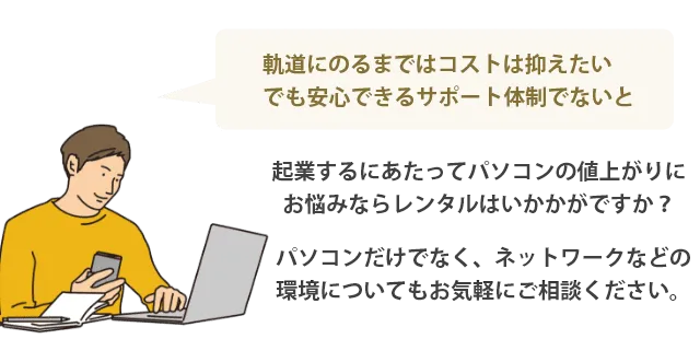 起業の初期コストを抑えたい