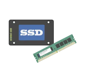 SSDで標準で高速メモリも安心の容量